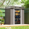 6' x 4' Metal Tool Shed with Lockable Sliding Doors and Vents