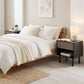 Modern Bedside Table with Drawer and Open Shelf, Sofa Side Table for Bedroom Living Room, Black