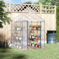 56" x 56" x 77" Walk-in Greenhouse, Portable Garden Flower Seed Warm House with 8 Shelves, Outdoor Plant Growth Hot House, PVC Cover, Transparent