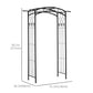 7Ft Outdoor Garden Arbor, Wedding Arch for Ceremony, Trellis with Scrollwork Design, Ideal for Climbing Vines and Plants, Black