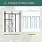 7.6FT Metal Garden Arch with Gate, Garden Arbor Trellis for Climbing Plants, Roses, Vines, Wedding Arch, Black