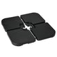 4PCs Cantilever Umbrella Base Weights for Offset Banana Parasol, HDPE Water or Sand Filled Patio Umbrella Weights for Cross Base Stand with Built-in Handles, Black