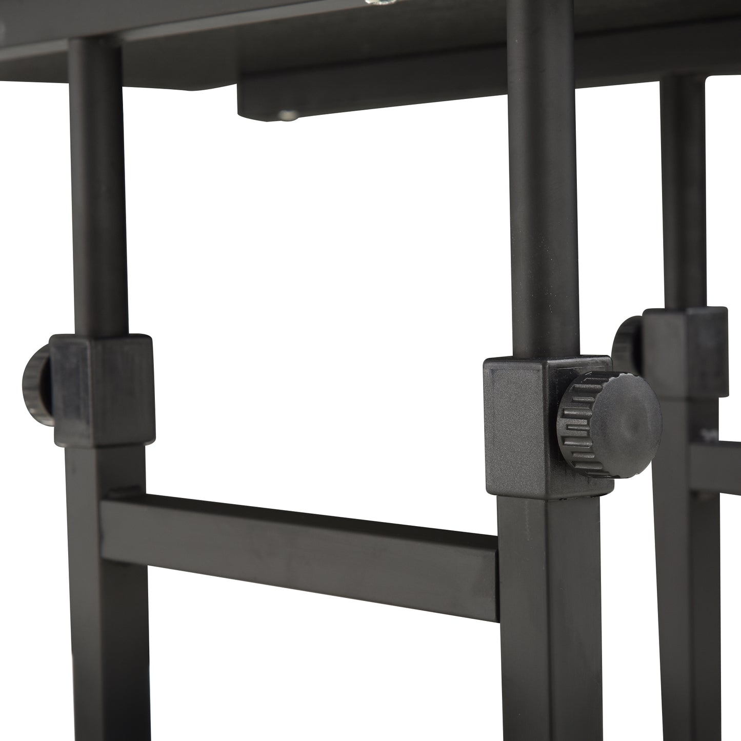 Mobile Standing Desk, Adjustable Height 31.5 inch Stand Up Desk with Wheels for Home Office, Black