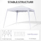8' x 8' Pop Up Canopy, Outdoor Foldable Tent, Portable Canopy Tent with Carrying Bag for Camping, Party, Picnic, White