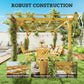 10' x 13' Wood Pergola, Outdoor Gazebo Grape Trellis for Climbing Plant Support, Garden, Patio, Backyard, Nature Wood