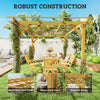 10' x 13' Nature Wood Pergola with Grape Trellis