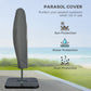 9.6ft Offset Patio Umbrella Garden Hanging Parasol Banana Cantilever Umbrella with Base, Crank, Navy Blue