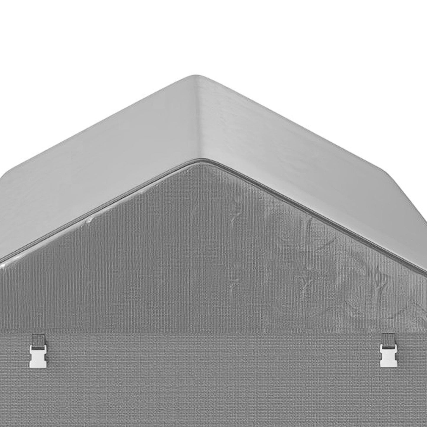 Portable Bicycle Shed with Galvanized Steel Frame and Large Door, Waterproof Outdoor Shed for Garden Tools, Light Grey