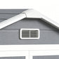 6x4.5FT Plastic Shed, Lockable Garden Tool Storage House with Double Doors and Vent, Grey
