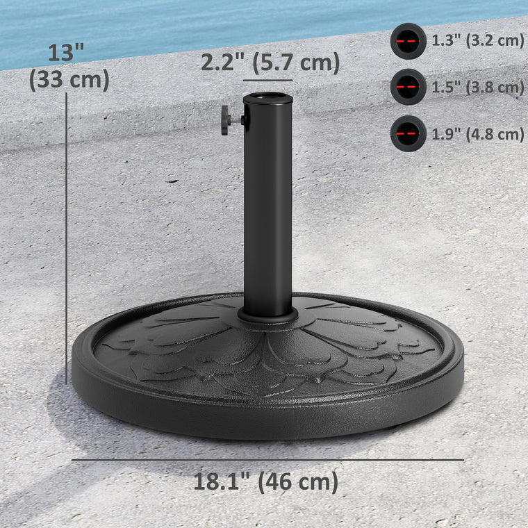 26 lbs Resin Round Umbrella Base with Stand
