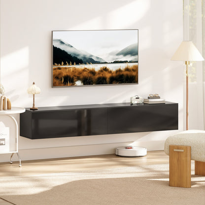 70.9" Floating TV Stand with 2 Flip Doors