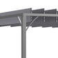 9.7' x 9.7' Outdoor Pergola with Retractable Roof, Aluminium Louvered Pergola Canopy Gazebo for Lawn Garden Patio, Grey