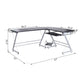 L-Shaped Computer Desk, Corner Table with Keyboard Tray for PC Laptop Desktop, Workstation Stand Home Office Furniture