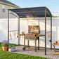 7' x 5' BBQ Grill Gazebo Tent, Garden Grill Canopy with Steel Frame and Hooks, Outdoor Sun Shade, Grey