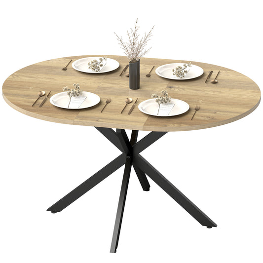 Extendable Dining Table for 4-6 with Butterfly Leaf - Natural Wood