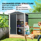 4.4' x 3' Outdoor Storage Shed with Double Doors, Metal Garden Shed for Backyard Patio