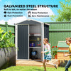 4.4' x 3' Metal Garden Shed with Double Doors
