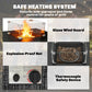 Propane Fire Pit Table, 28 Inch Gas Fire Pit with Explosion-Proof Net and Glass Wind Guard, Gas Tank Holder
