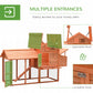 82" Deluxe Chicken Coop Wooden Hen House Rabbit Hutch Poultry Cage Pen Backyard with Run and Nesting Box
