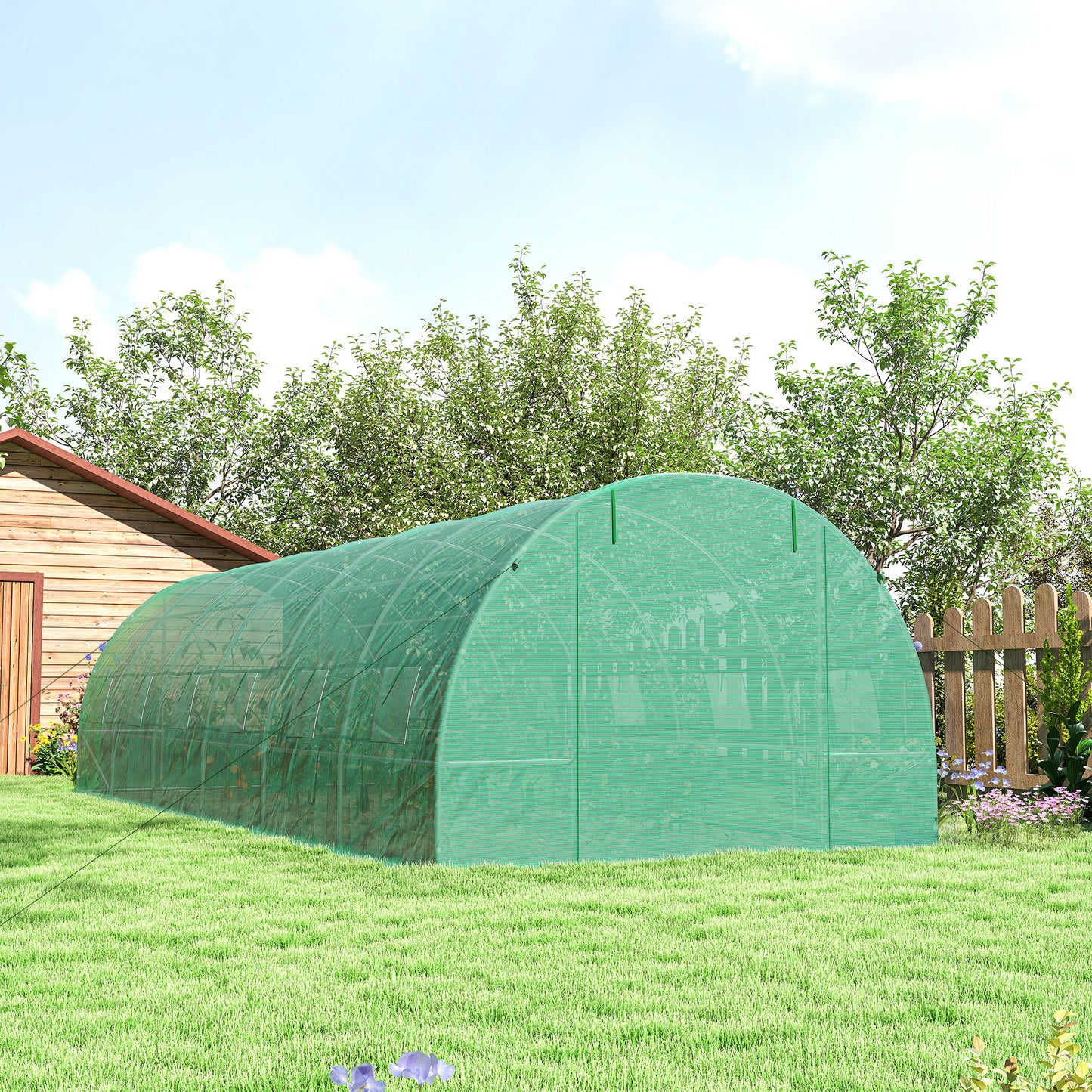 26' x 10' x 6.6' Large Walk in Tunnel Greenhouse Garden Plant Seed Green House Premium Steel Frame