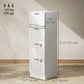 4 Drawer Filing Cabinet with Lock, Office Storage Cabinet with Adjustable Hanging Bars for A4 Letter Size Files, White