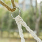 Patio Hammock Chair 2 Seat, Hanging Rope Hammock Swing Chair with Metal Frame and Cushion, Large Macrame Seat for Indoor and Outdoor 396 lbs Capacity, Cream White