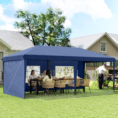 10' x 20' Blue Pop-Up Party Tent with Carrying Bag