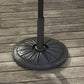 Umbrella Base, Heavy Duty Concrete Base Holder with Steel Pole, Round Parasol Stand for Patio, Outdoor, Backyard, Black