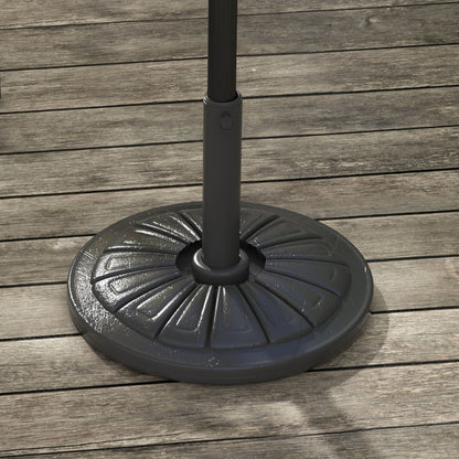 Black Concrete Umbrella Base with Steel Pole