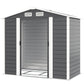 7' x 4' Outdoor Storage Shed, Metal Garden Shed with Lockable Doors and Gloves for Backyard, Garden, Patio, Dark Grey