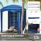 70.1" x 70.1" Blue Stripe Cabana Umbrella with Walls