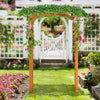 7.5FT Yellow Wood Garden Arch Trellis for Climbing Plants