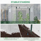 6.6' x 2.5' x 5.5' Patio Hot House, Walk-in Garden Greenhouse with Steel Frame, Door, Window for Balcony, Patio, White