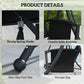 3 Person Outdoor Porch Swing Chair with Adjustable Canopy, Black
