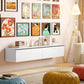 Wall Mounted TV Stand, Floating TV Cabinet with Storage, for TVs up to 80", High Gloss Effect, White
