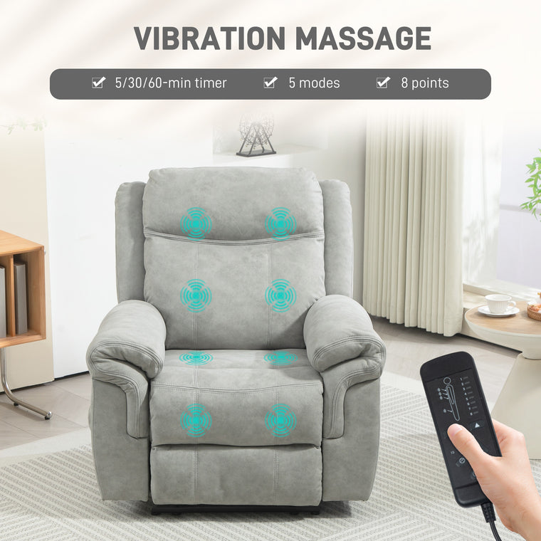 Manual Massage Recliner with Side Pockets