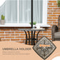 Aluminium Outdoor Side Table with Umbrella Hole, 21" Square Patio Coffee Table End Table, Bronze