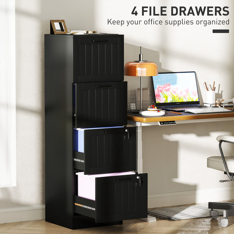 4-Drawer Filing Cabinet with Lock