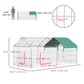 Pet Playpen with Roof, Metal Guinea Pig Cage, Rabbit Pen, Chicken Coop Run, Catio Cat Enclosure with Cover, Doors, Indoor Outdoor for Small Animals, 87" x 41" x 41", Green