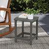 Outdoor Side Table, Adirondack Patio End Table for Garden, Pool, Backyard, Lawn, Beach, Indoor and Outdoor, Grey