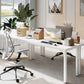71" Computer Desk, Desktop Desk with Metal Legs, White