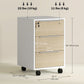 3 Drawer File Cabinet with Wheels, Vertical Filing Cabinet with Lock, Oak