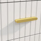 4 Drawer Cabinet, Drawer Chest for Bedroom, Chest of Drawers with Aluminium Legs and Gold Handles, White