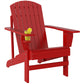 Classic Adirondack Chair, Muskoka Chairs, Garden Deck Chair with Cup Holder for Patio, Indoor, Backyard, Red