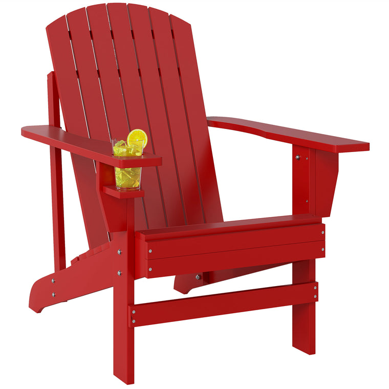 Classic Adirondack Chair with Cup Holder