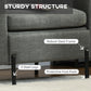 Armchair, Fabric Accent Chair, Modern Living Room Chair with Metal Legs, 2 Side Pockets for Bedroom, Grey