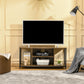 TV Stand for TVs Up to 55 Inches, TV Console with Open Storage Shelves, Entertainment Center for Living Room, Rustic Brown
