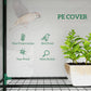 Lean-to Greenhouse with 3 Tier Shelves, Mini Greenhouse with 3 Roll-Up Doors for Indoor Outdoor, White