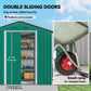 6.5x3.5ft Metal Garden Storage Shed for Outdoor Tool Storage with Double Sliding Doors and Vents, Green