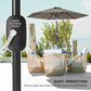Patio Sun Umbrella, Outdoor Parasol with 6 Ribs, Dark Grey